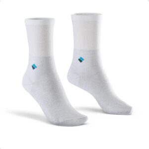 Sosete lungi, fir de argint 22%, Alb