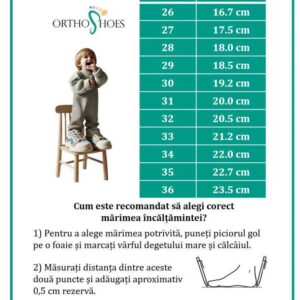 Pantofi Ortopedici Băieți cu Supinator – Piele Naturală