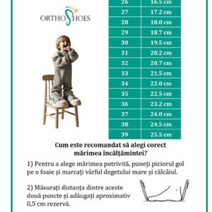 Pantofi Ortopedici Băieți cu Supinator, Fixare Scai