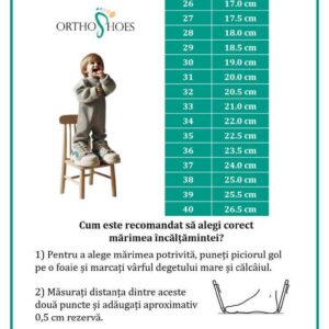Pantofi Ortopedici Băieți cu Fixarea Călcâiului și Supinator