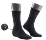 Sosete lungi, fir de argint 22%, Negru