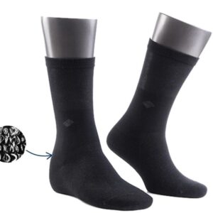 Sosete lungi, fir de argint 22%, Negru