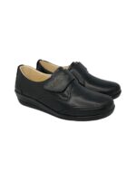 Pantofi Ortopedici Femei Negri – Calapod Lat pentru Diabet, Hallux Valgus și Monturi